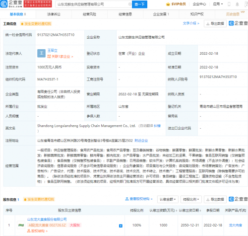 龍大美食布局上游 新設(shè)供應鏈管理公司劍指薯類銷售業(yè)務
